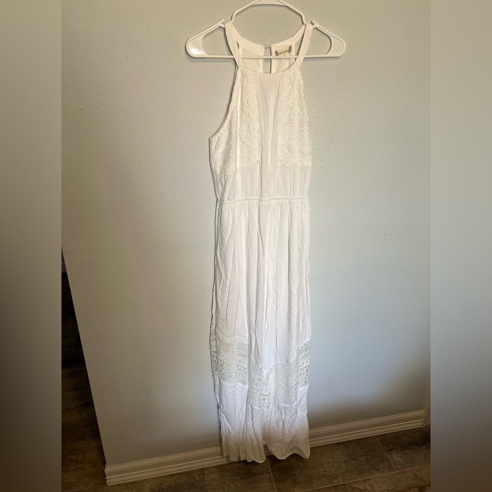 Altard State, White Lace Maxi Dress, size L